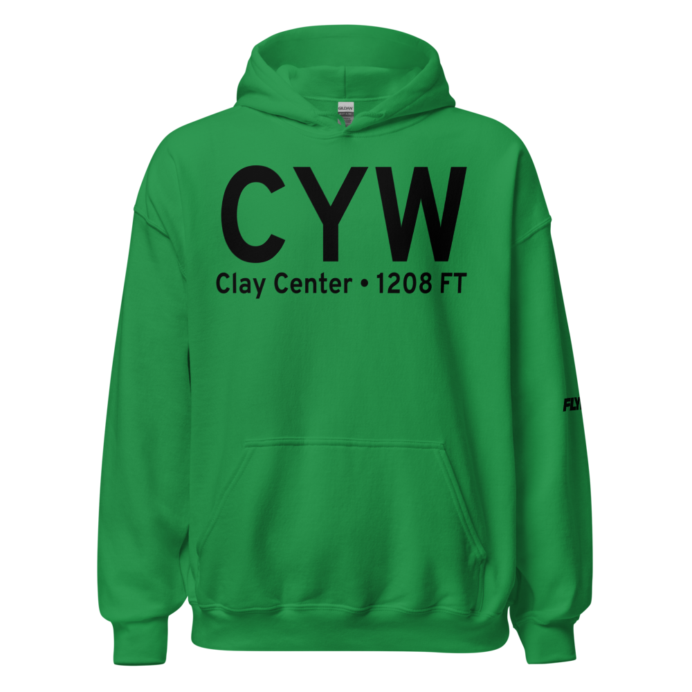 Clay Center (KCYW) Airport Hoodie Sweatshirt 