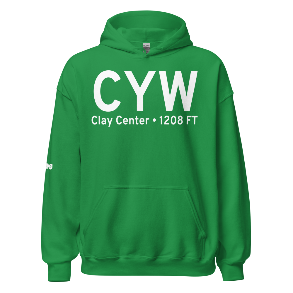 Clay Center (KCYW) Airport Hoodie Sweatshirt 