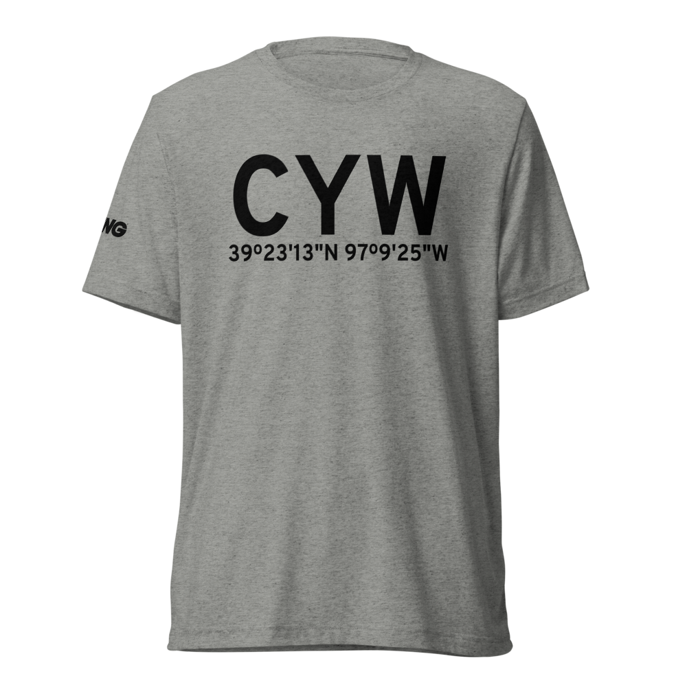 Clay Center (KCYW) Airport Tri-blend T-Shirt 