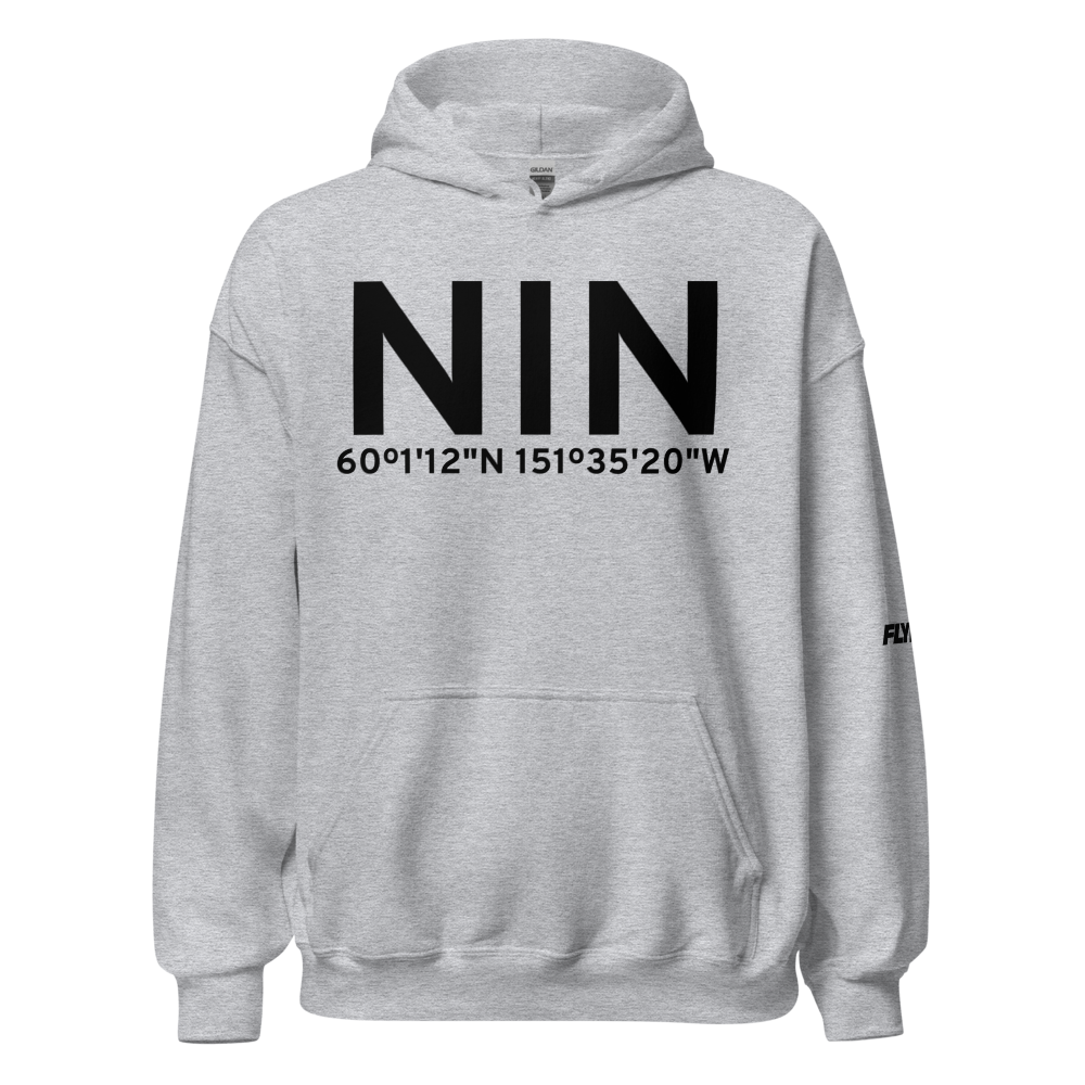 Ninilchik (NIN) Airport Hoodie Sweatshirt 