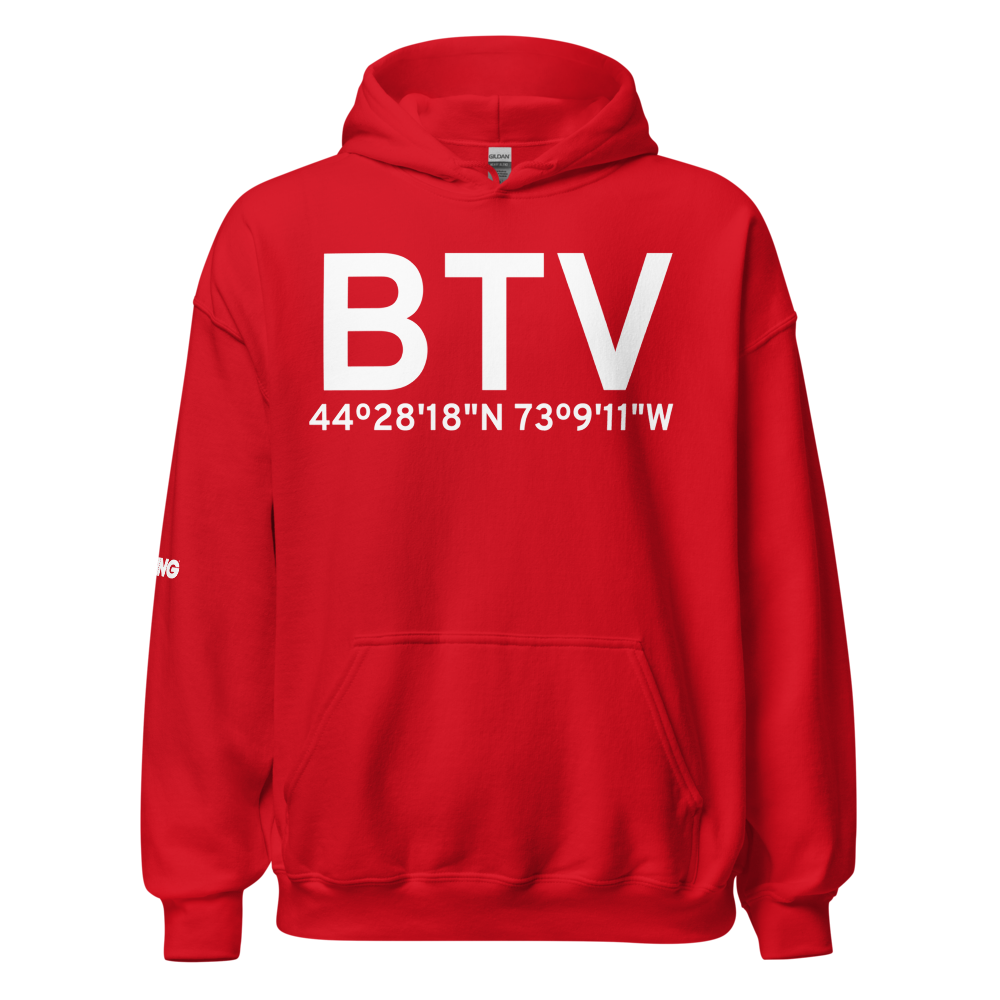 Burlington (KBTV) Airport Hoodie Sweatshirt 