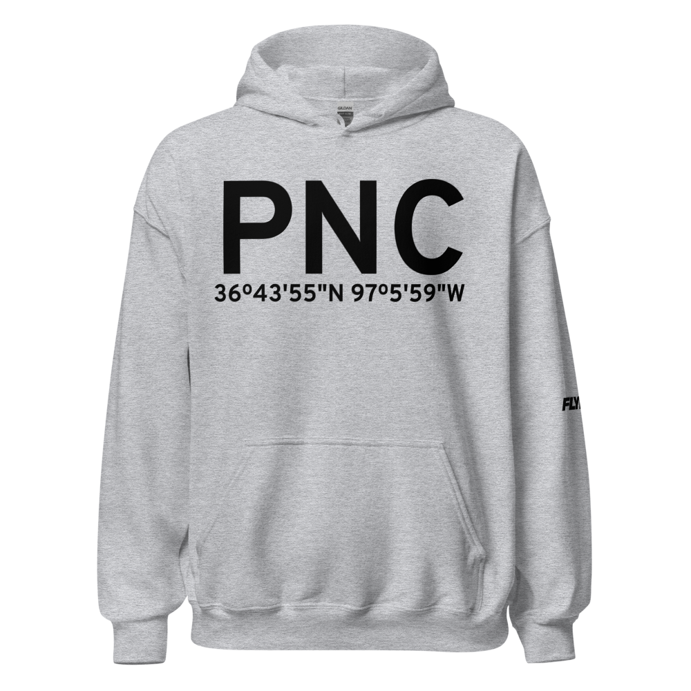 Ponca City (KPNC) Airport Hoodie Sweatshirt 