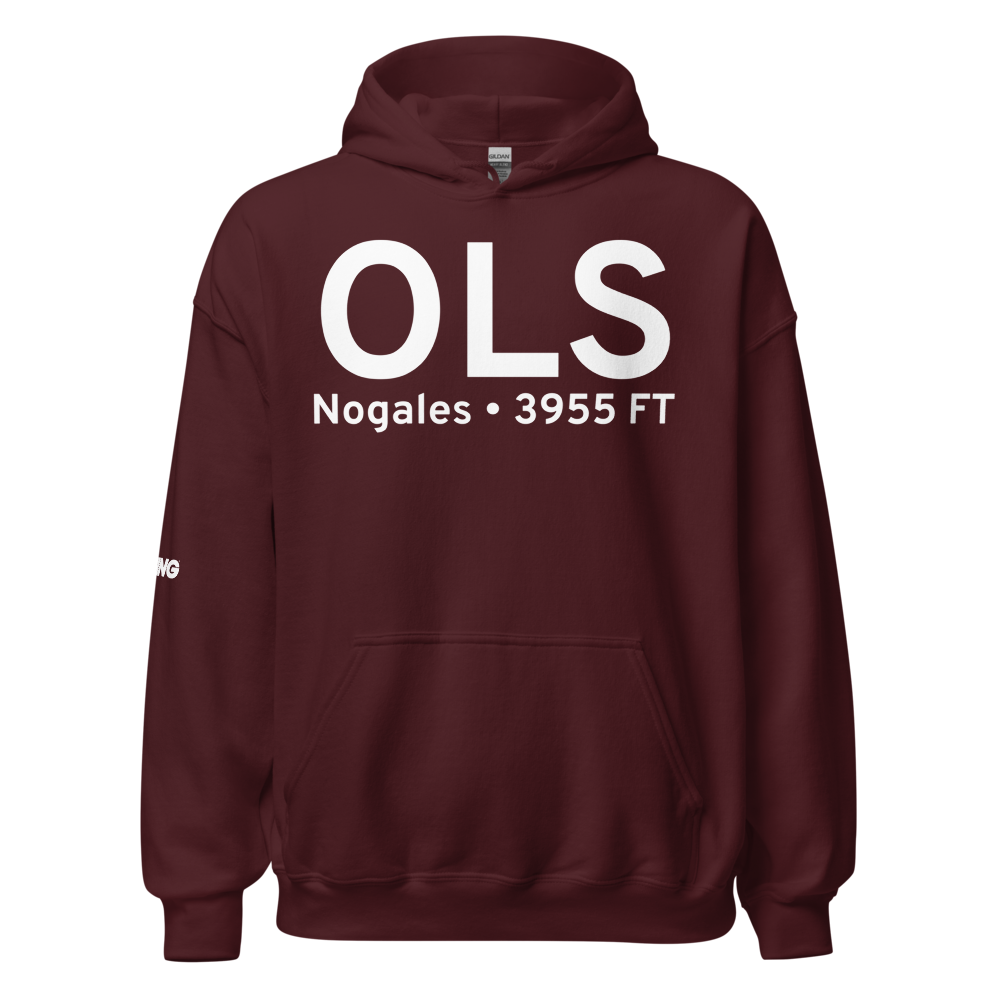 Nogales (KOLS) Airport Hoodie Sweatshirt 