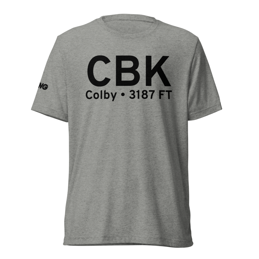 Colby (KCBK) Airport Tri-blend T-Shirt 