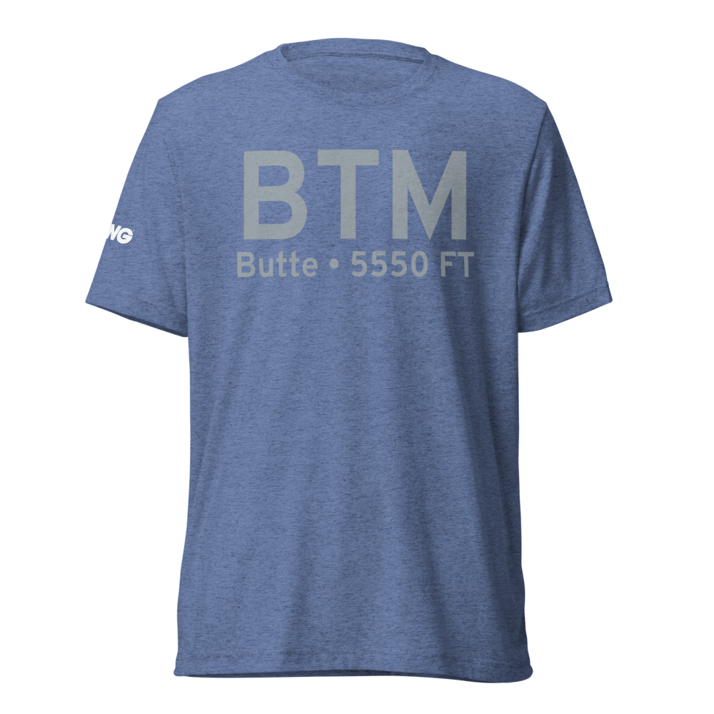 Butte (KBTM) Airport Tri-blend T-Shirt 