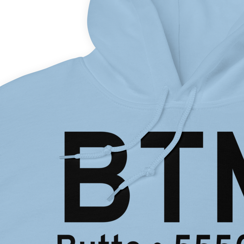 Butte (KBTM) Airport Hoodie Sweatshirt 