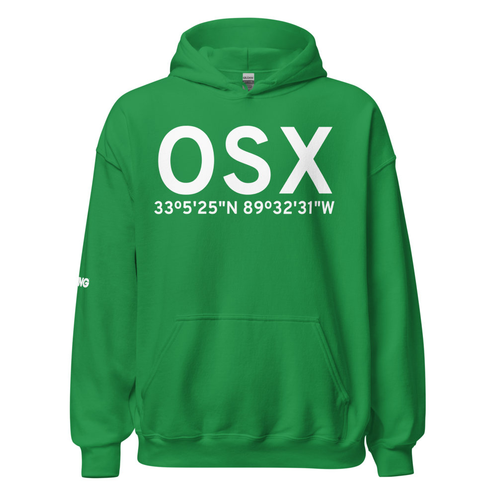 Kosciusko (KOSX) Airport Hoodie Sweatshirt 