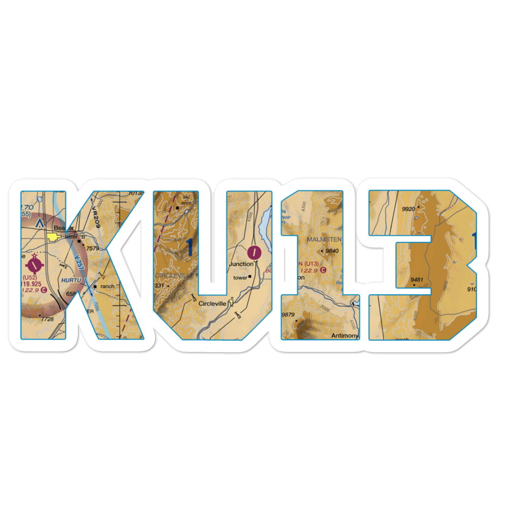 Junction Airport (U13) VFR Sectional Sticker 