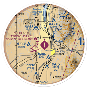 Nephi Municipal Airport (U14) VFR Sectional Sticker (20 mile)