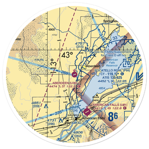 Aberdeen Municipal Airport (U36) VFR Sectional Sticker (30 mile)