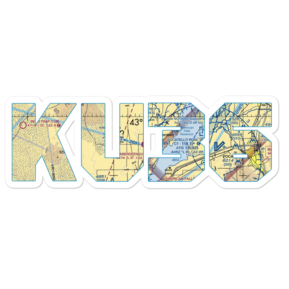 Aberdeen Municipal Airport (U36) VFR Sectional Sticker 