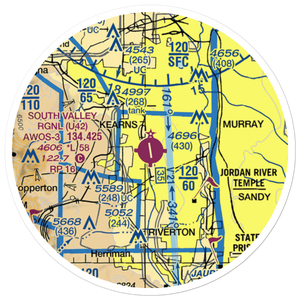 South Valley Regional Airport (U42) VFR Sectional Sticker (20 mile)