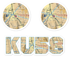 Downey/Hyde Memorial Airport (U58) VFR Sectional Sticker Pack