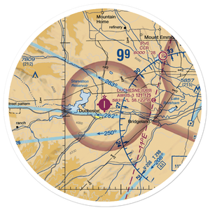 Duchesne Municipal Airport (U69) VFR Sectional Sticker (30 mile)