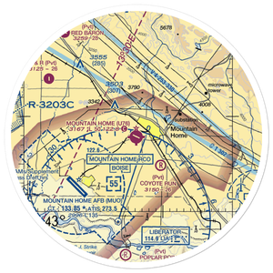 Mountain Home Municipal Airport (U76) VFR Sectional Sticker (30 mile)