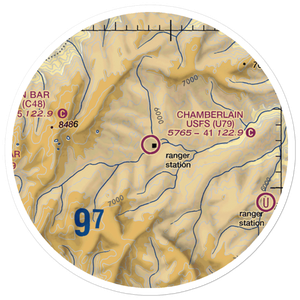 Chamberlain USFS Airport (U79) VFR Sectional Sticker (20 mile)