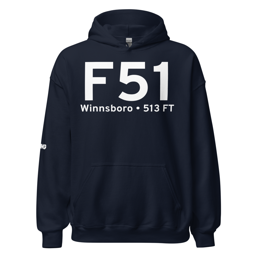 Winnsboro (KF51) Airport Hoodie Sweatshirt 