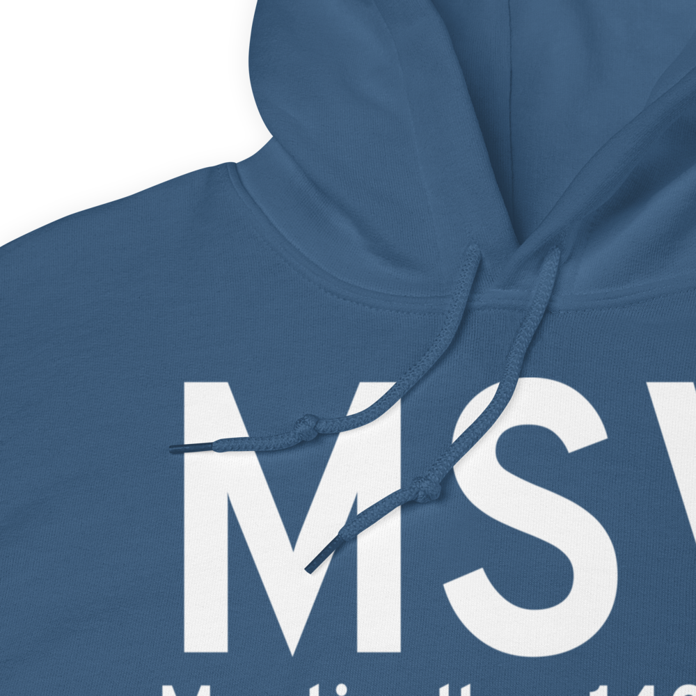 Monticello (KMSV) Airport Hoodie Sweatshirt 
