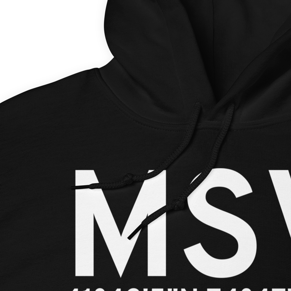 Monticello (KMSV) Airport Hoodie Sweatshirt 