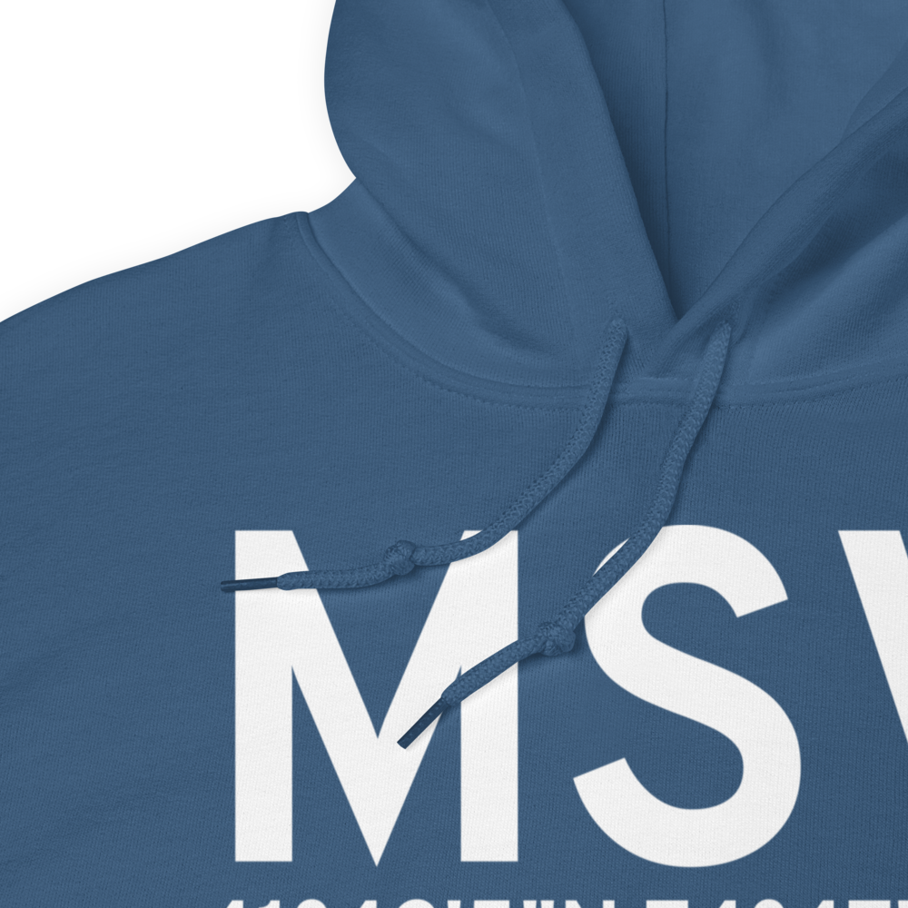 Monticello (KMSV) Airport Hoodie Sweatshirt 
