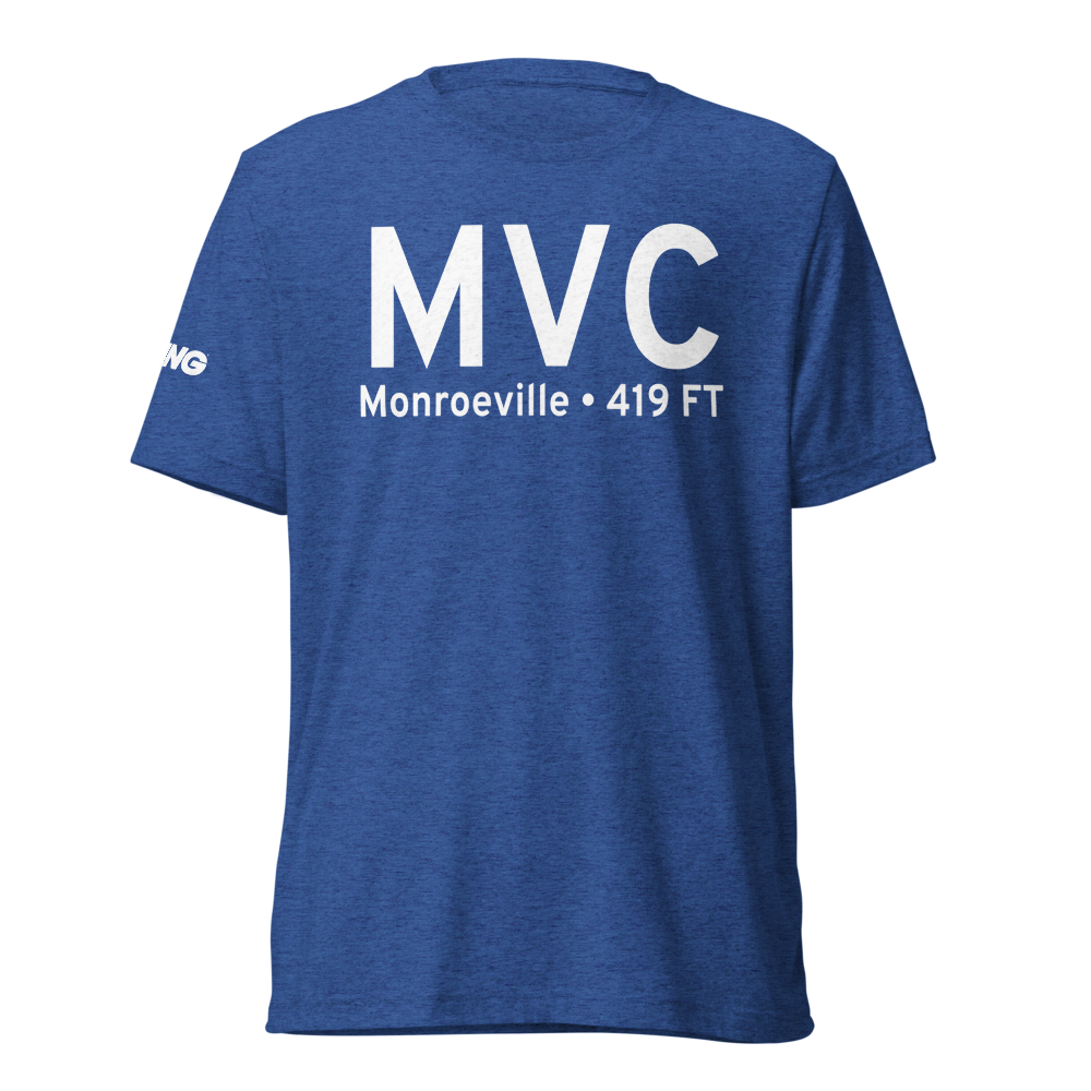 Monroeville (KMVC) Airport Tri-blend T-Shirt 