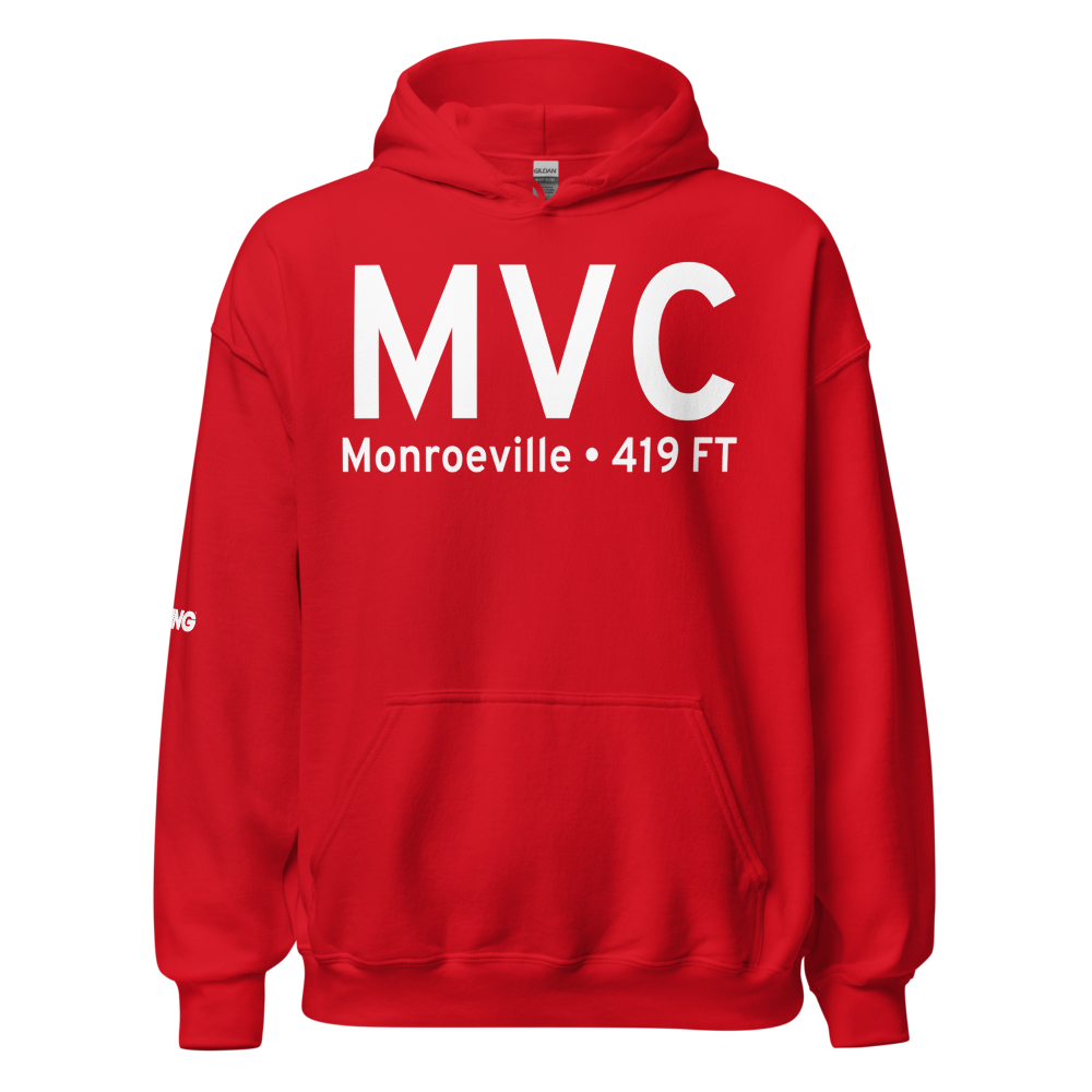 Monroeville (KMVC) Airport Hoodie Sweatshirt 