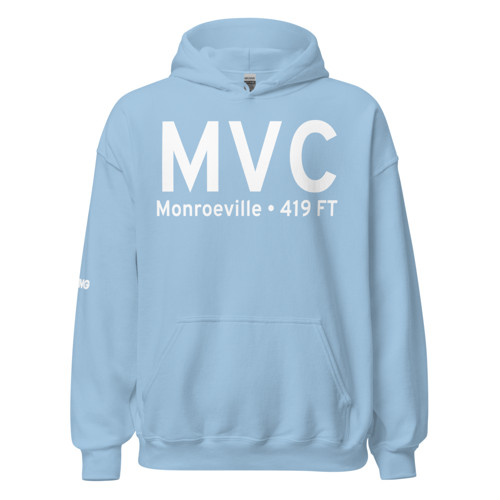 Monroeville (KMVC) Airport Hoodie Sweatshirt 