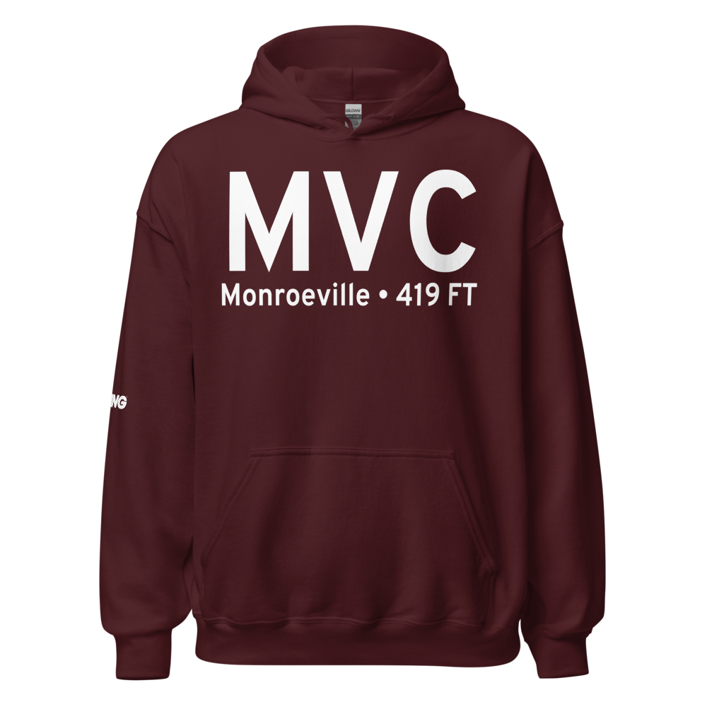Monroeville (KMVC) Airport Hoodie Sweatshirt 