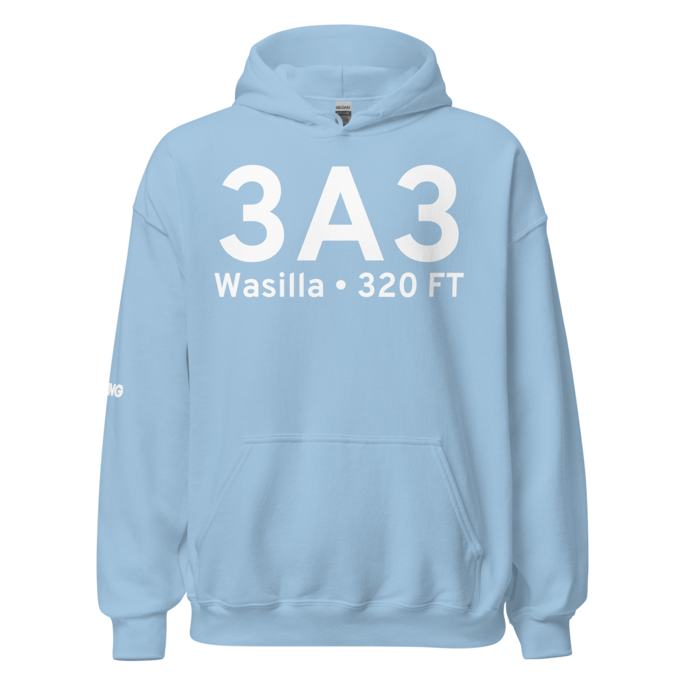 Wasilla (3A3) Airport Hoodie Sweatshirt 
