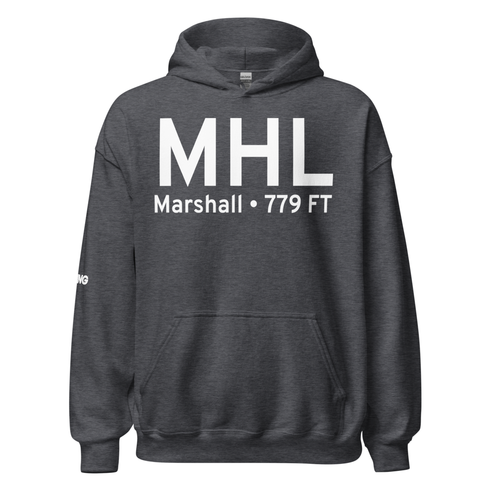 Marshall (KMHL) Airport Hoodie Sweatshirt 