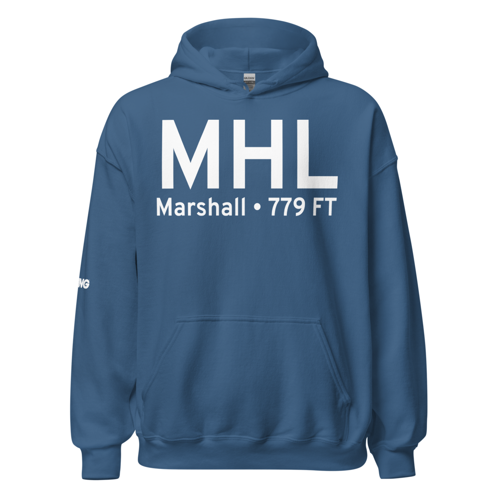 Marshall (KMHL) Airport Hoodie Sweatshirt 