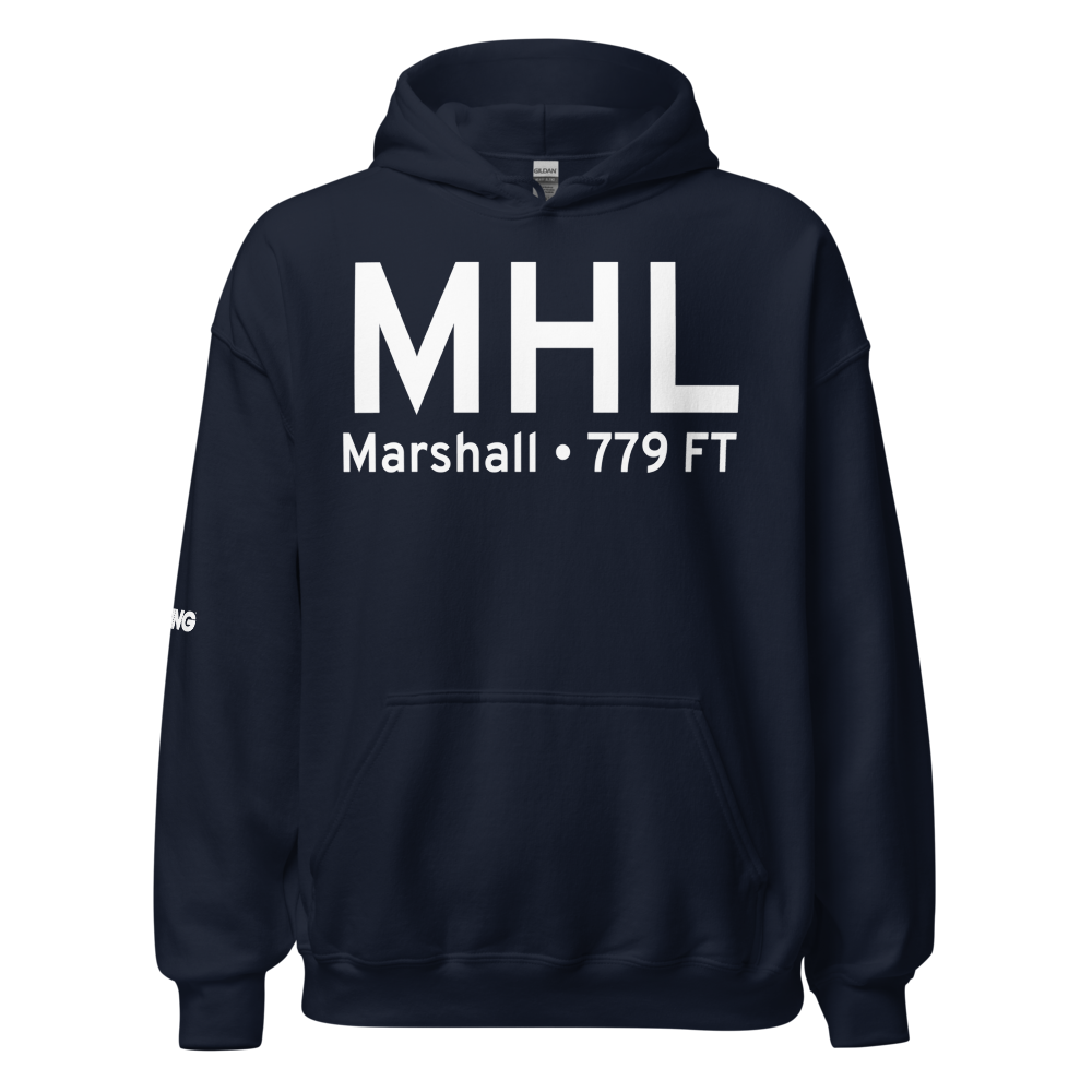 Marshall (KMHL) Airport Hoodie Sweatshirt 