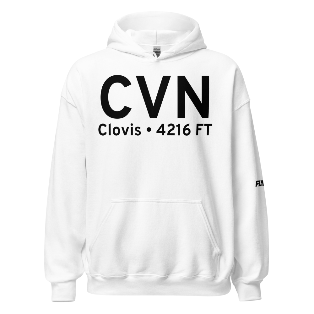 Clovis (KCVN) Airport Hoodie Sweatshirt 