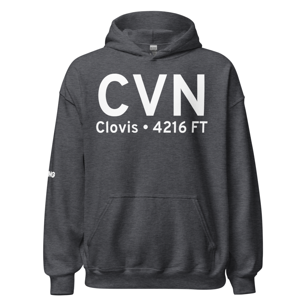 Clovis (KCVN) Airport Hoodie Sweatshirt 
