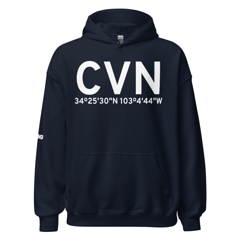 Clovis (KCVN) Airport Hoodie Sweatshirt 