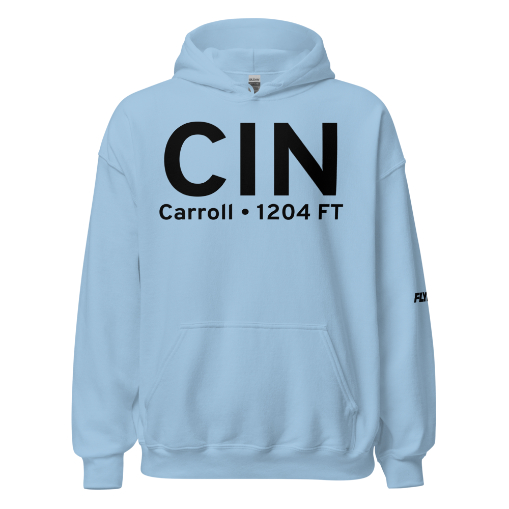 Carroll (KCIN) Airport Hoodie Sweatshirt 