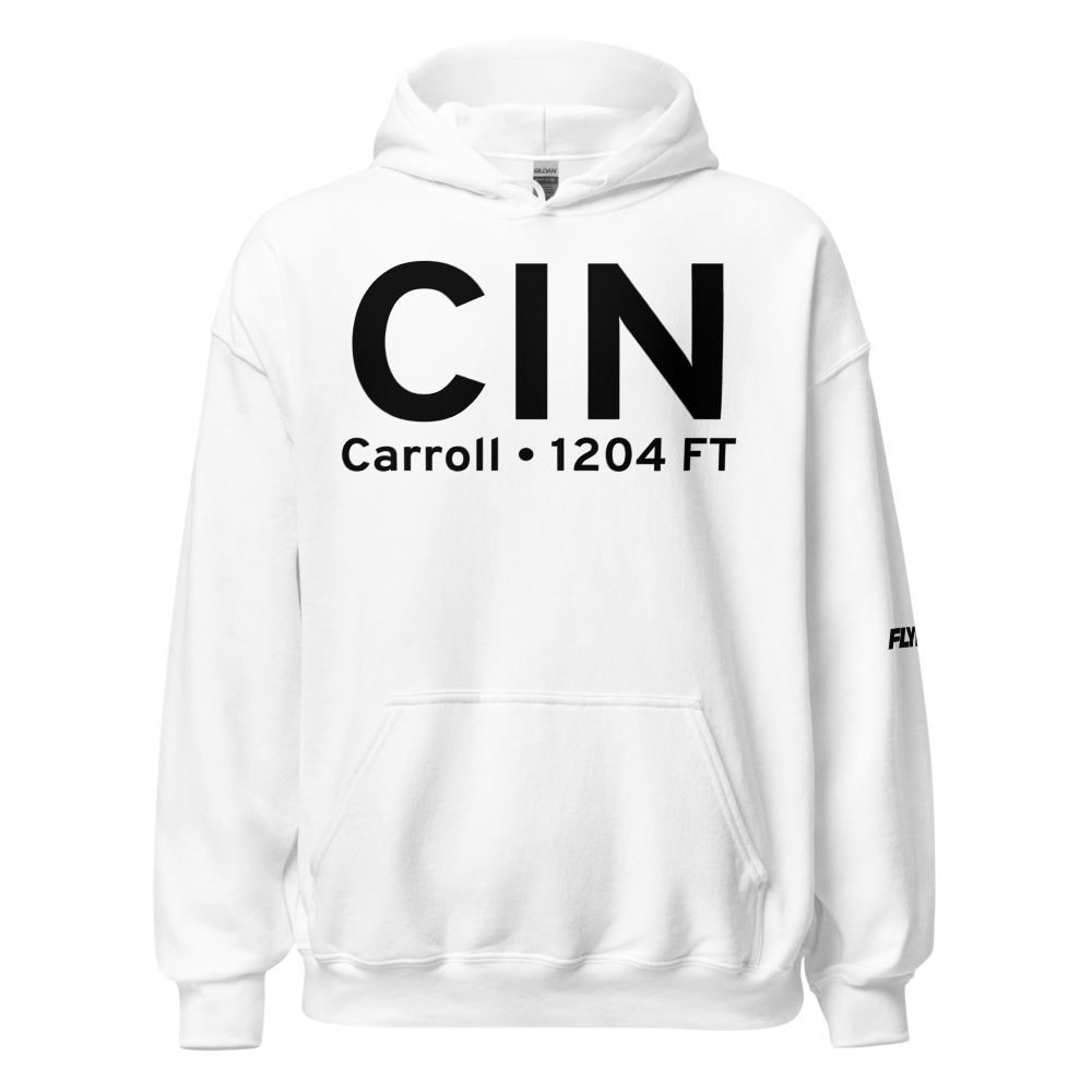 Carroll (KCIN) Airport Hoodie Sweatshirt 