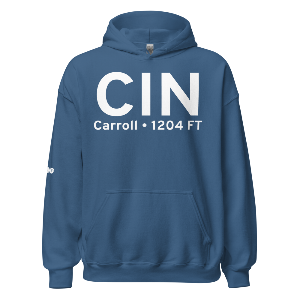 Carroll (KCIN) Airport Hoodie Sweatshirt 