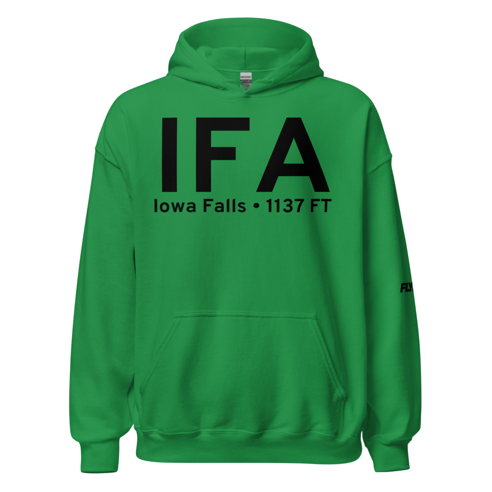 Iowa Falls (KIFA) Airport Hoodie Sweatshirt 