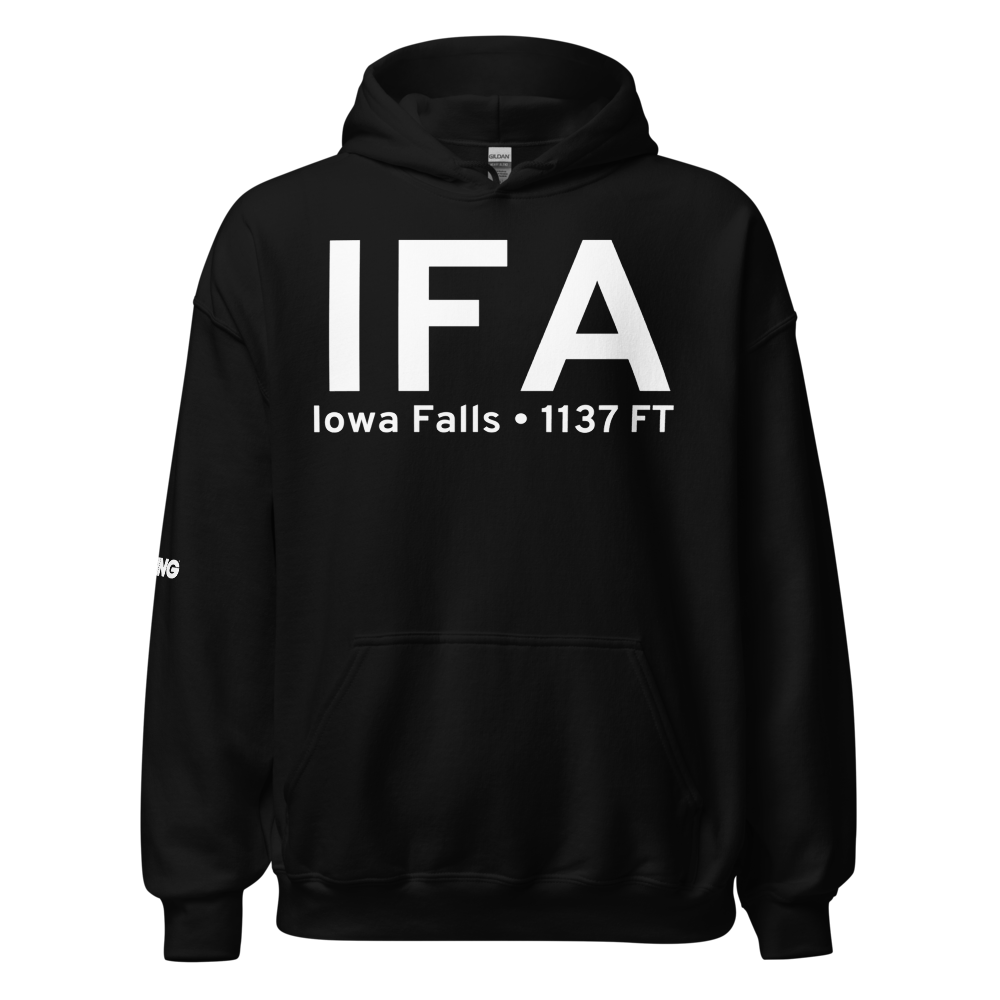 Iowa Falls (KIFA) Airport Hoodie Sweatshirt 