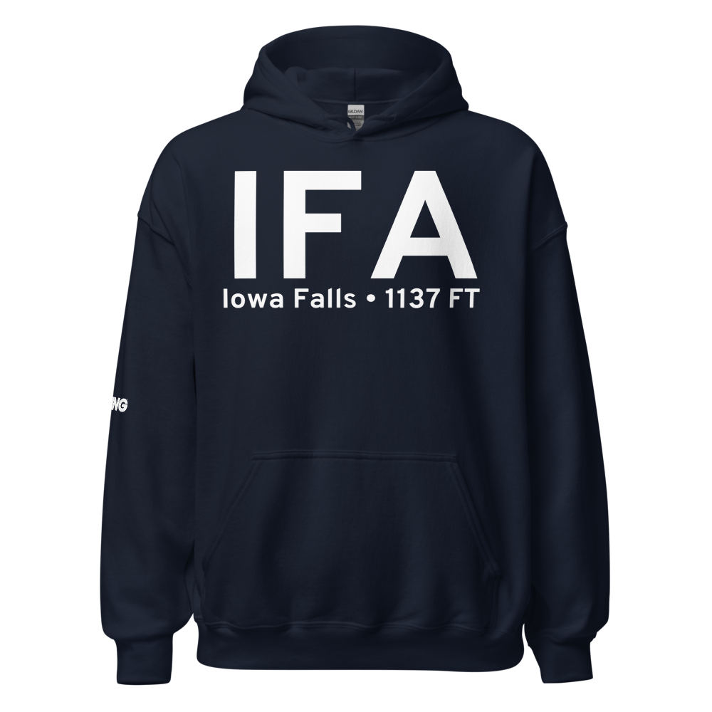 Iowa Falls (KIFA) Airport Hoodie Sweatshirt 