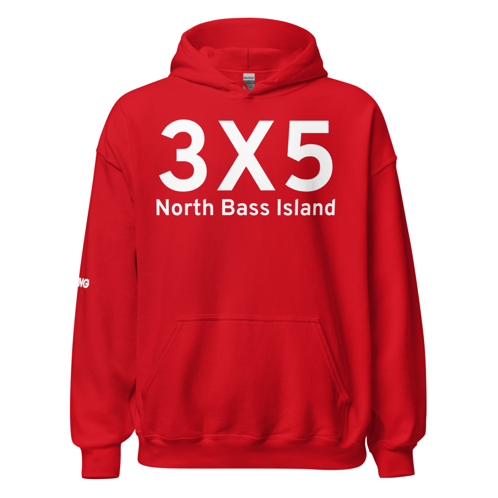 North Bass Island (3X5) Airport Hoodie Sweatshirt 