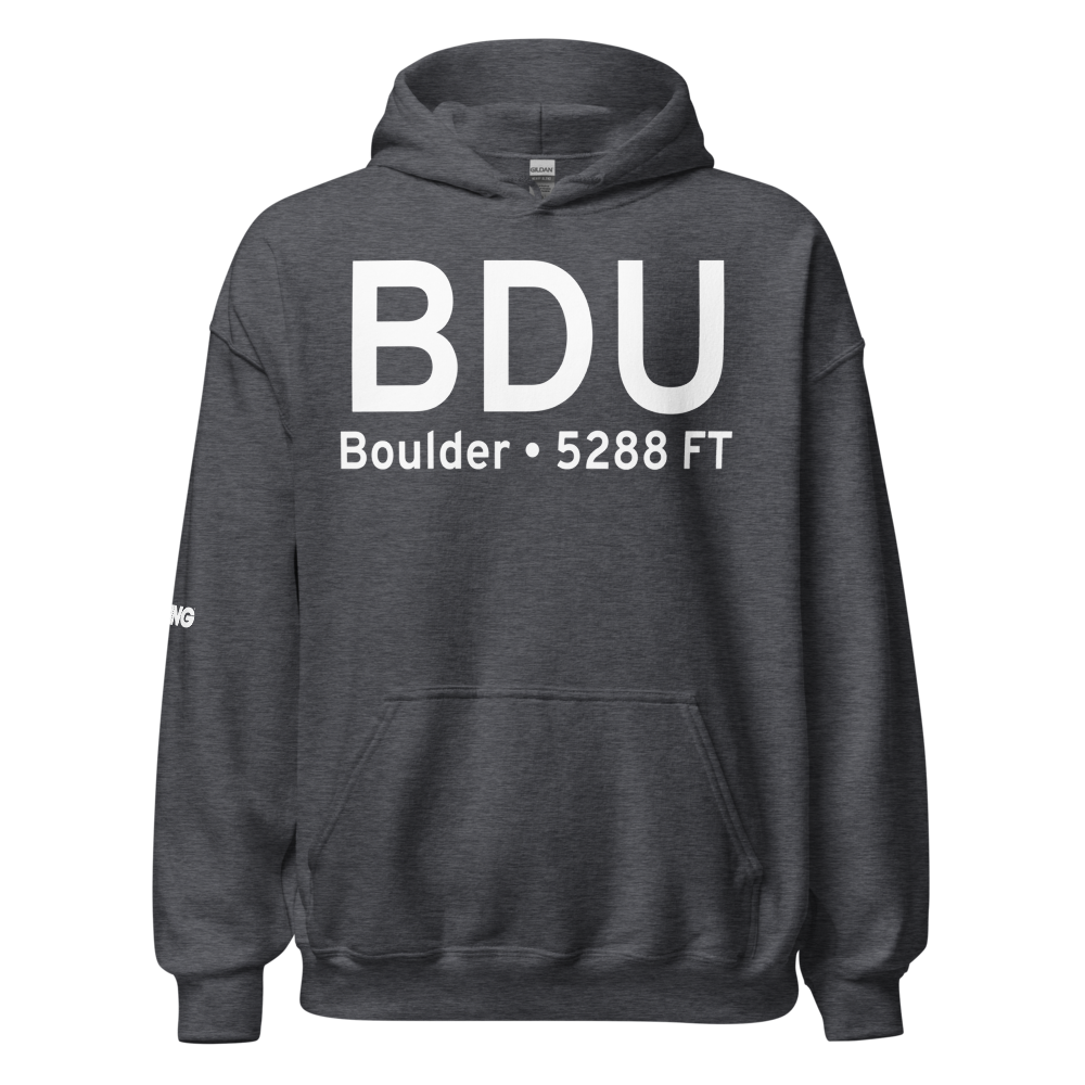 Boulder (KBDU) Airport Hoodie Sweatshirt 