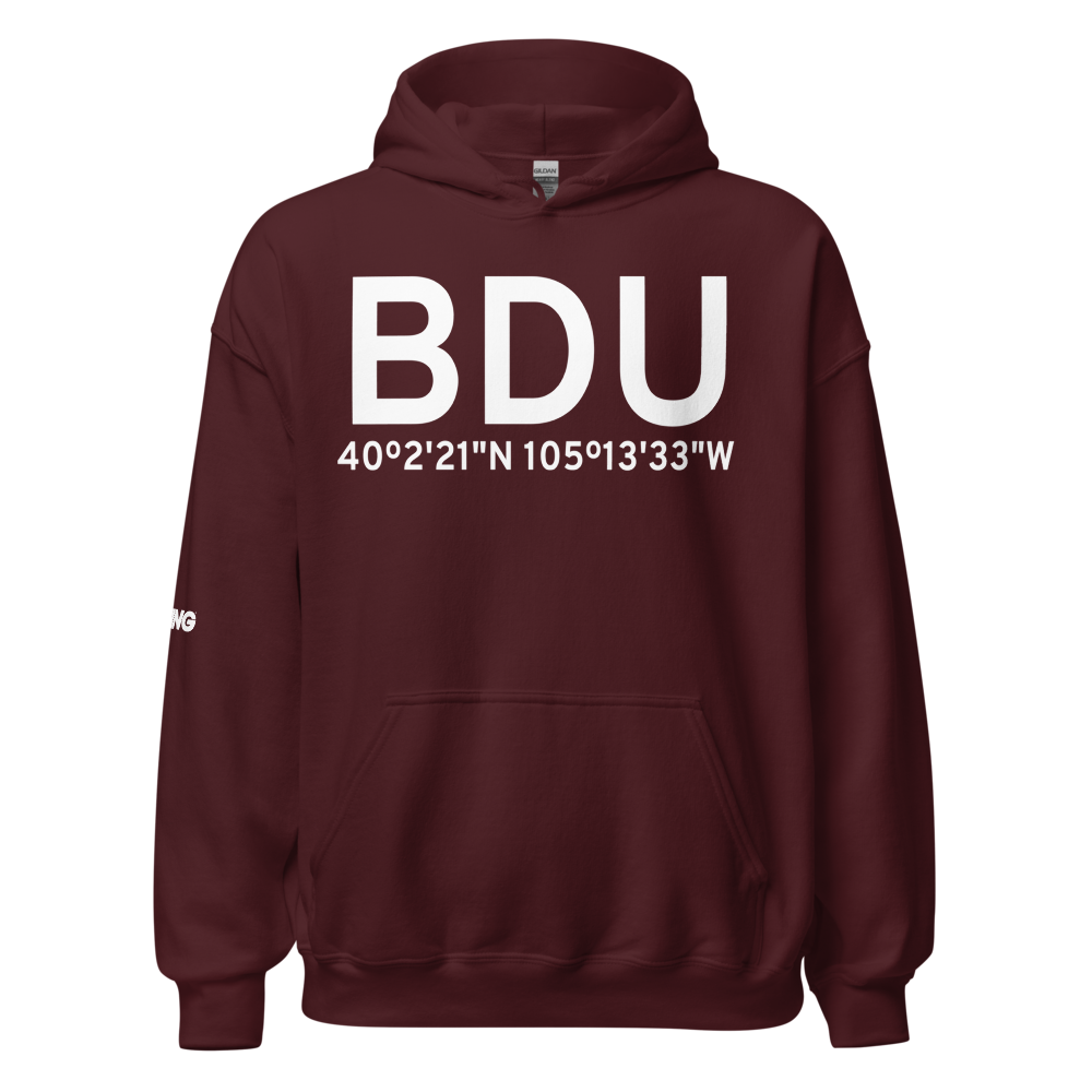 Boulder (KBDU) Airport Hoodie Sweatshirt 