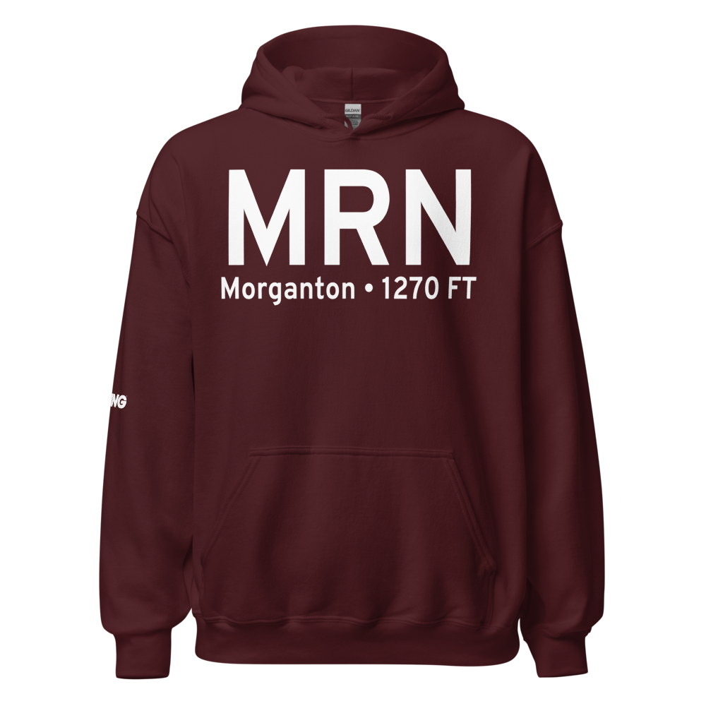 Morganton (KMRN) Airport Hoodie Sweatshirt 