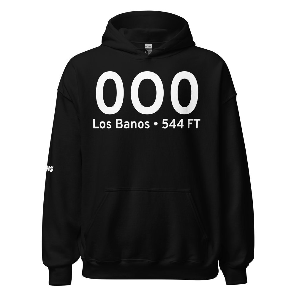 Los Banos (0O0) Airport Hoodie Sweatshirt 