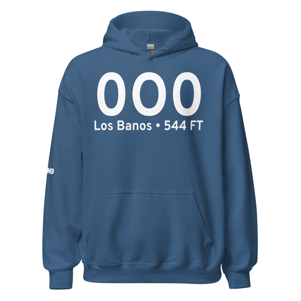 Los Banos (0O0) Airport Hoodie Sweatshirt 