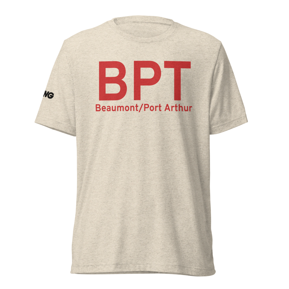 Beaumont/Port Arthur (KBPT) Airport Tri-blend T-Shirt 
