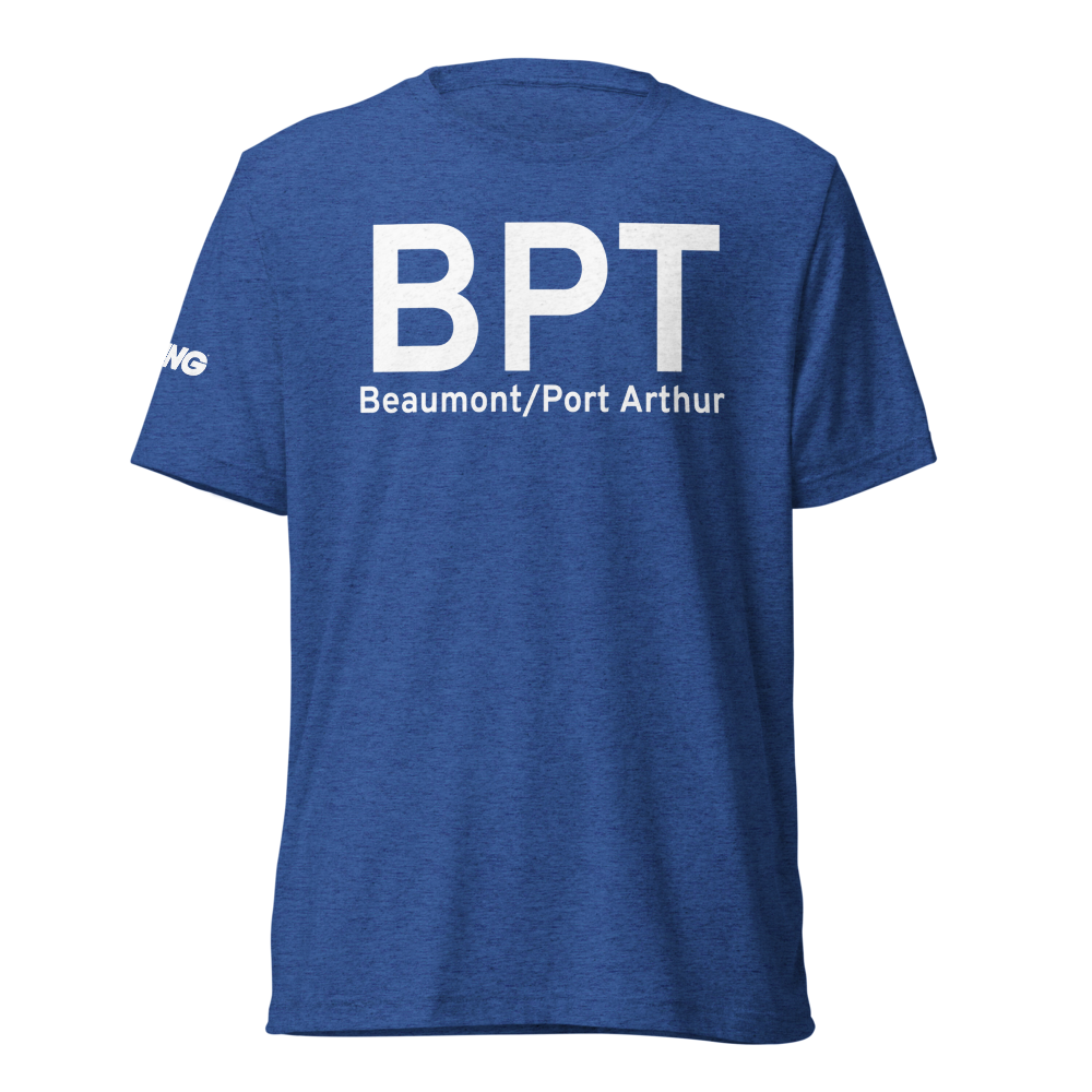 Beaumont/Port Arthur (KBPT) Airport Tri-blend T-Shirt 