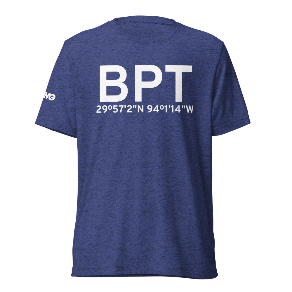 Beaumont/Port Arthur (KBPT) Airport Tri-blend T-Shirt 